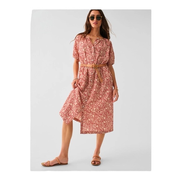 Faherty Carmel Dress-Spice Sunrise Floral NWOT - Picture 11 of 11